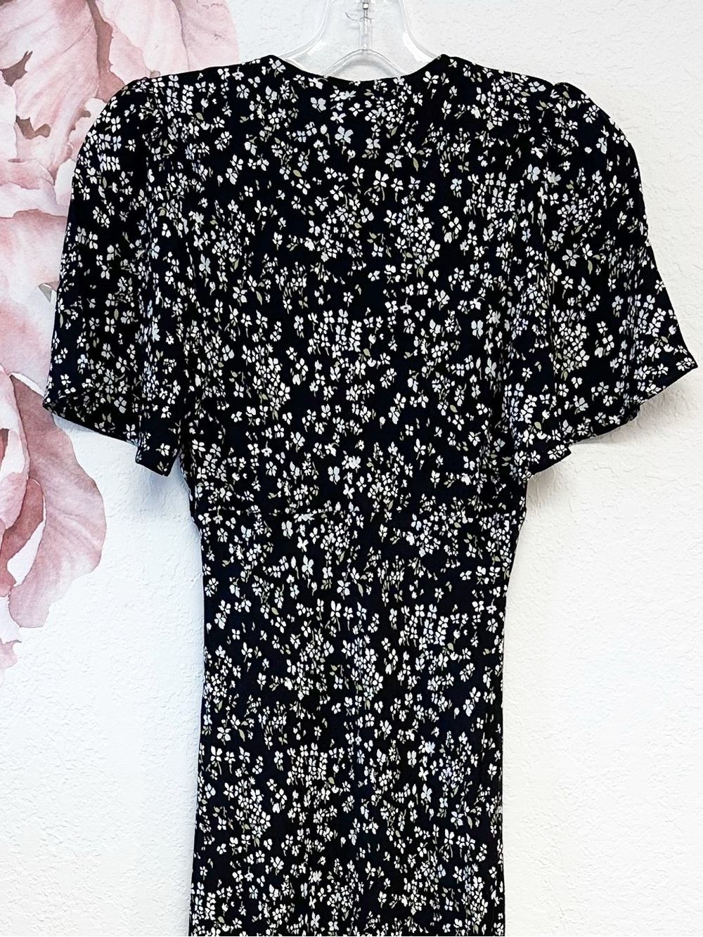 Reformation Tyra X Anthropologie Short Sleeve Tie Front Midi Dress NWT Size 2 - Picture 11 of 15